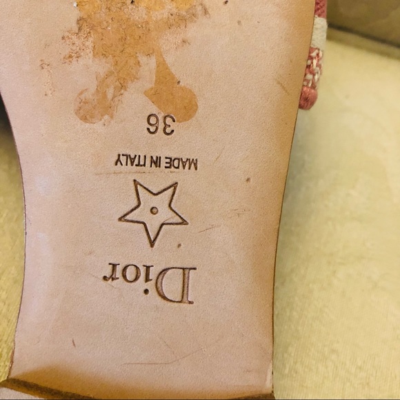 Christian Dior Dway slides embroidered logo size 36 - Picture 7 of 11